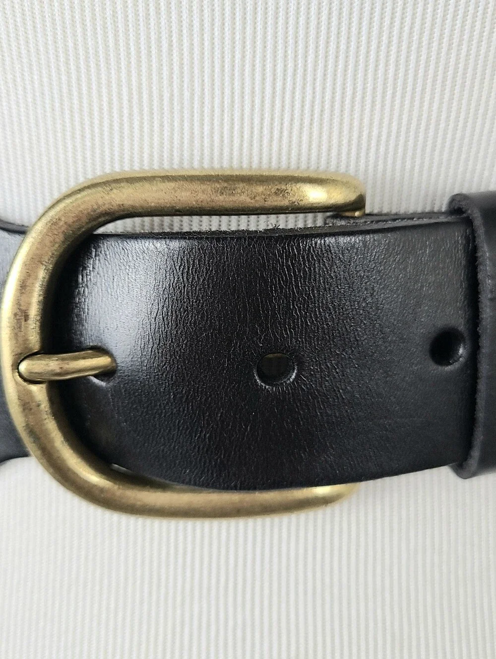 Anthropologie Tabitha Black Genuine Leather Wide Stretch Belt